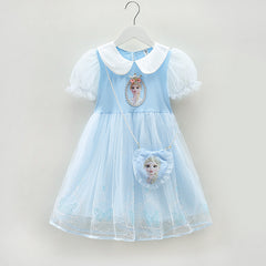 Elsa Dress Bag New Girl Dress Lace Toddler Princess Costume For Casual Wear Holiday Birthday Party