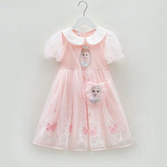 Elsa Dress Bag New Girl Dress Lace Toddler Princess Costume For Casual Wear Holiday Birthday Party