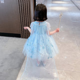 New Girl Dress Elsa Lace Puff Party Toddler Princess Costume For Casual Wear Holiday Birthday