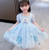 New Girl Dress Elsa Lace Puff Party Toddler Princess Costume For Casual Wear Holiday Birthday