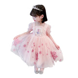 New Girl Dress Elsa Lace Puff Party Toddler Princess Costume For Casual Wear Holiday Birthday