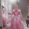 New Aurora Costume Princess Off Shoulder Halloween Girl Dresses With 9 pieces set