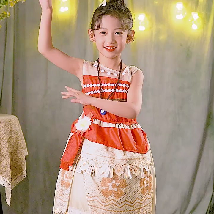 Moana 2 Adventure Costume Dresses Kids Cosplay For Girls