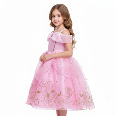 Disney Princess Girl Costumes Toddler Kids Halloween Cosplay Dresses