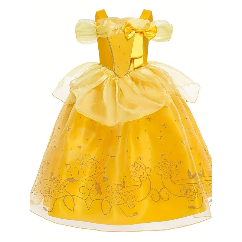 Disney Princess Girl Costumes Toddler Kids Halloween Cosplay Dresses