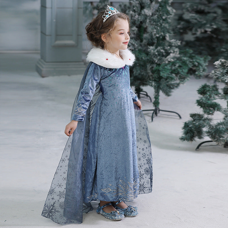 New Frozen Toddler Kids Elsa Princess Girls Costume Dresses Cosplay Cloak Party Holiday - Navy / 3 New Frozen Toddler Kids Elsa Princess Girls Costume Dresses Cosplay Cloak Party Holiday - Navy / 3