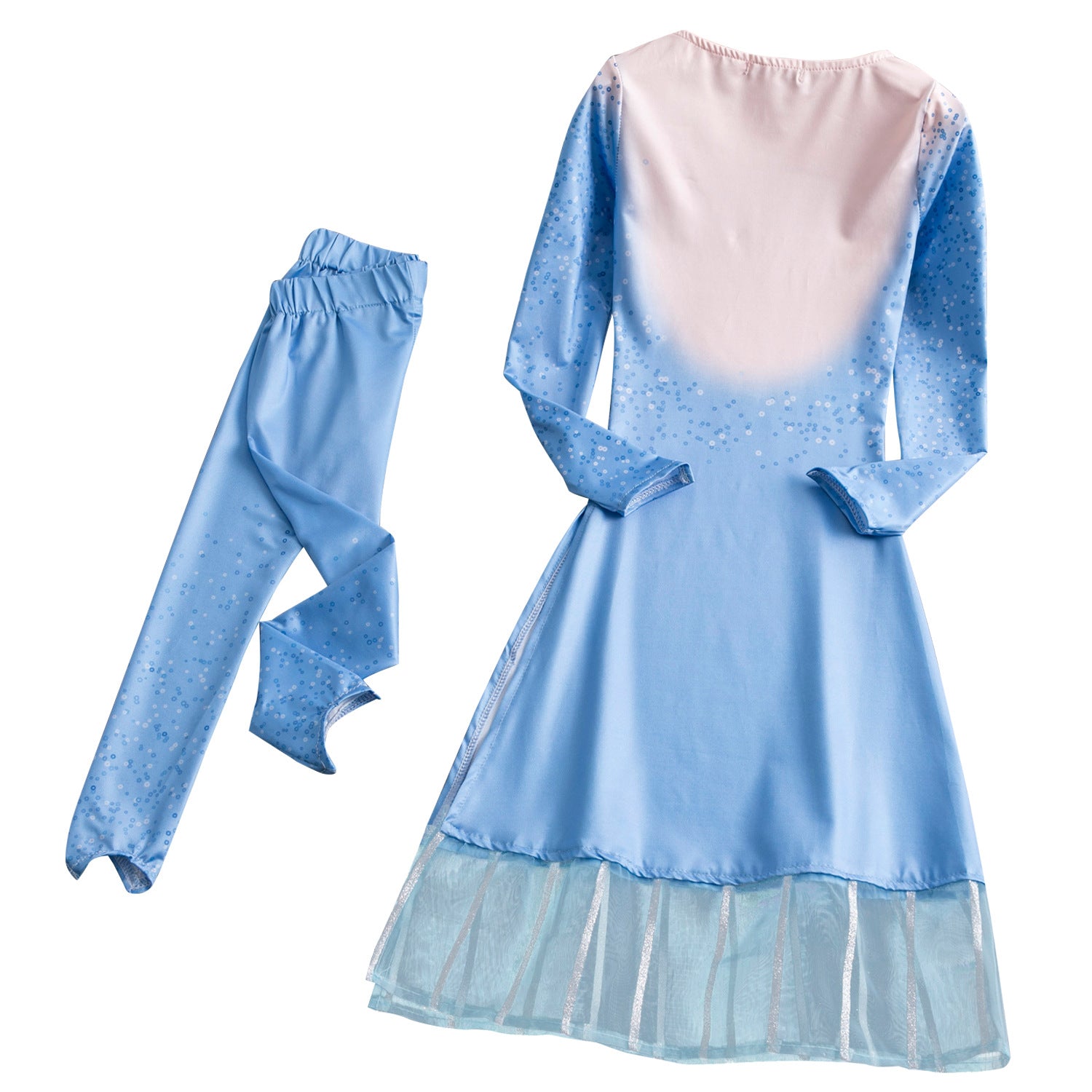 Frozen 2 Toddler Kids Elsa Girl Costume 2 pieces Dresses Pants Outfit.