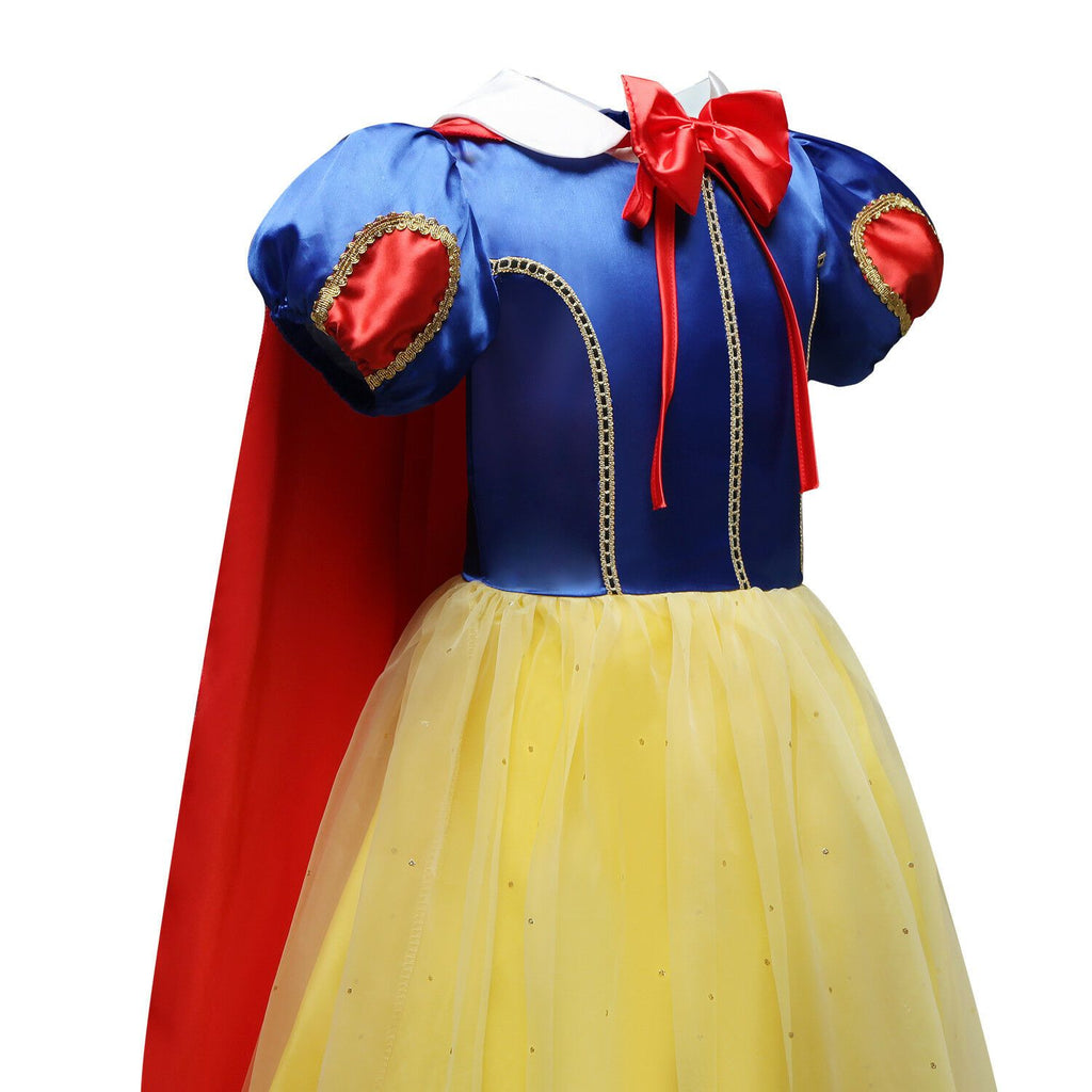 New Girls Snow White Costume Dresses Princess Long Fancy Halloween ...