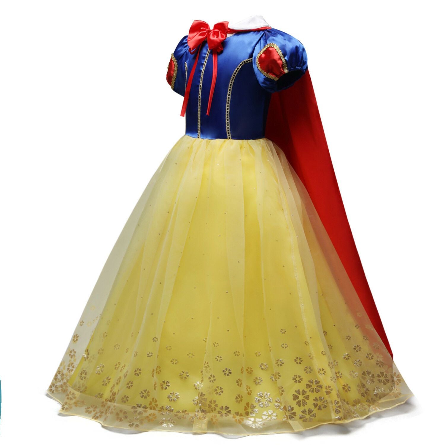 New Girls Snow White Costume Dresses Princess Long Fancy Halloween Party Cosplay