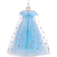 Frozen 2 Elsa Princess Sequins Girls Costume Dresses with Crown wand Cosplay Party Holiday.