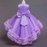 Flower Girl Trailing Dresses For Holiday Wedding Formal Graduation Party