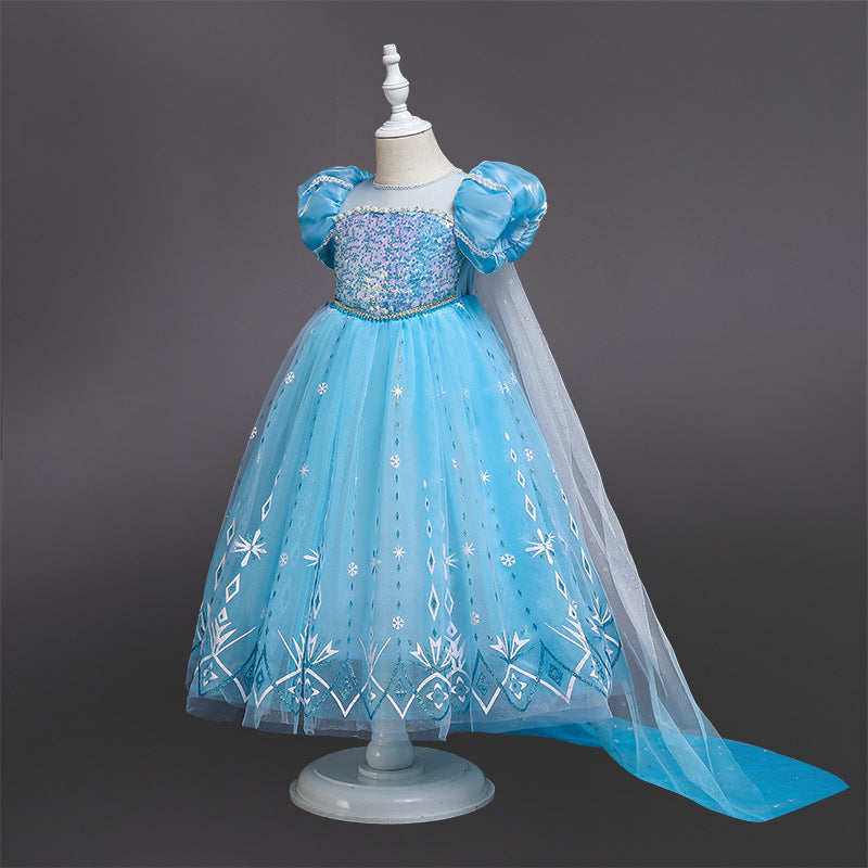 Frozen 2 Toddler Sequins Princess Trailing Costume Elsa Dress for Girl ilovethedress Frozen 2 Toddler Sequins Princess Trailing Costume Elsa Dress for Girl ilovethedress