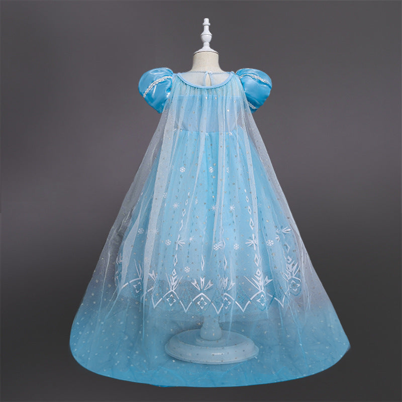 Frozen 2 Toddler Sequins Princess Trailing Costume Elsa Dress for Girls