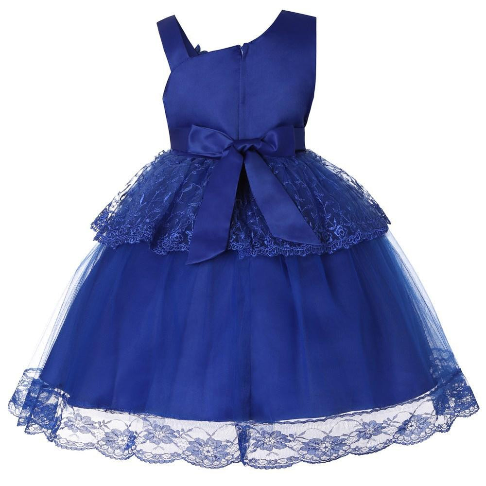 Flower Girl Dresses Lace Cute Princess Kids Formal Wedding Birthday Holiday Party