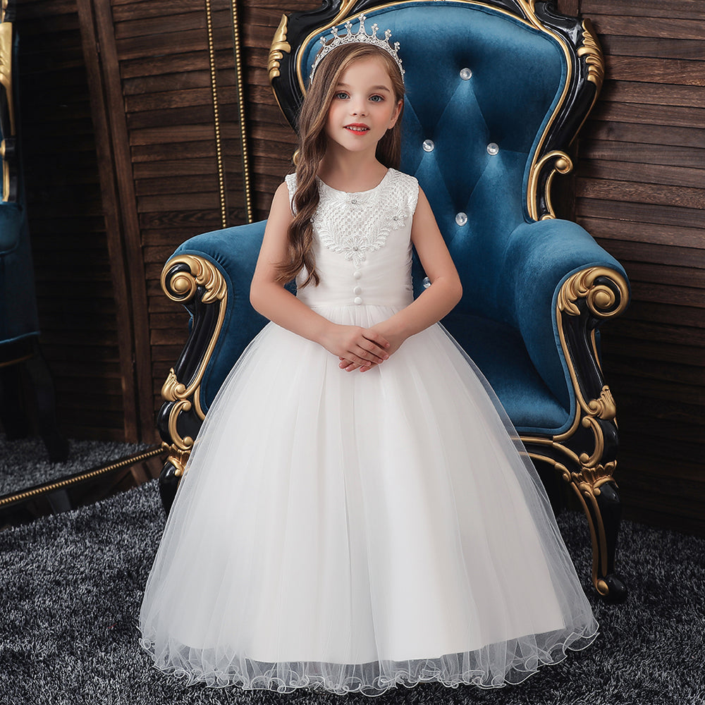 New Girls Full Length Ball Gown Dresses For Wedding Formal Holiday Party Bridesmaid