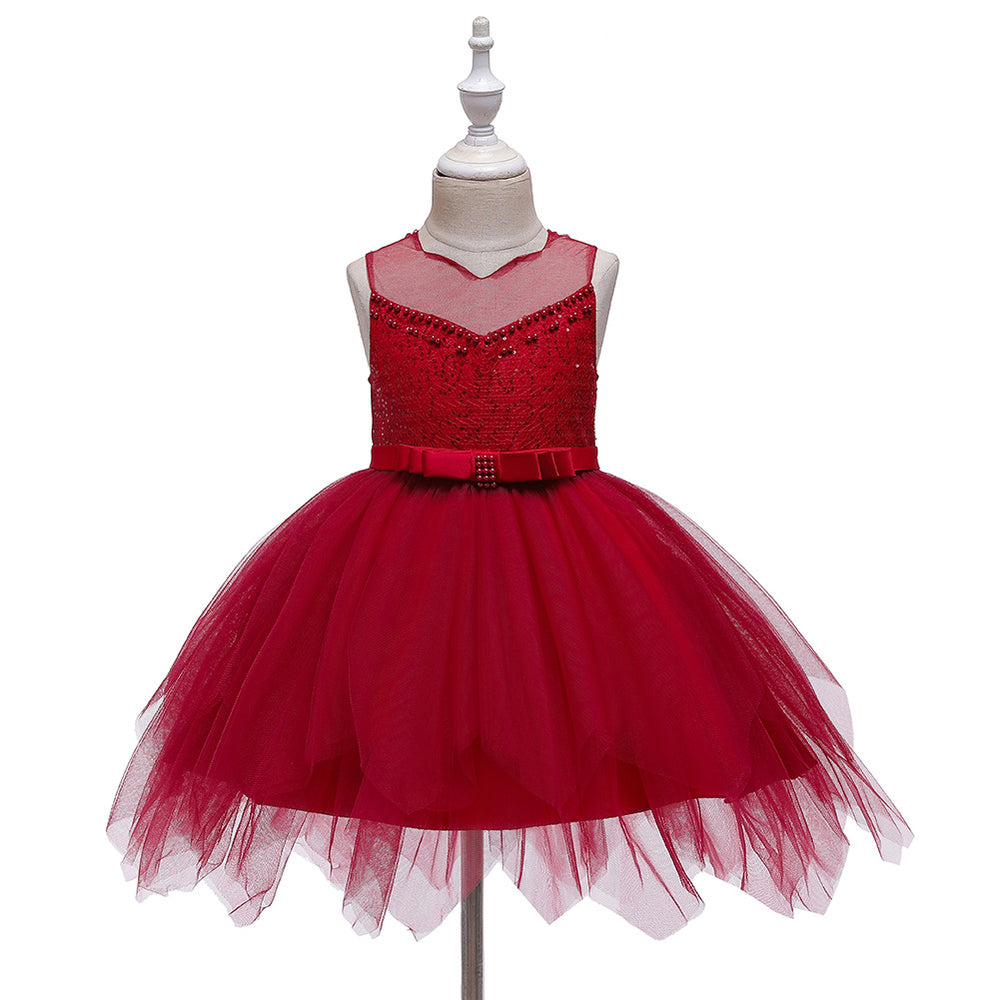 Flower Girl Dresses Toddler Knee Length Kids Princess Wedding Graduation Formal Holiday Birthday Party