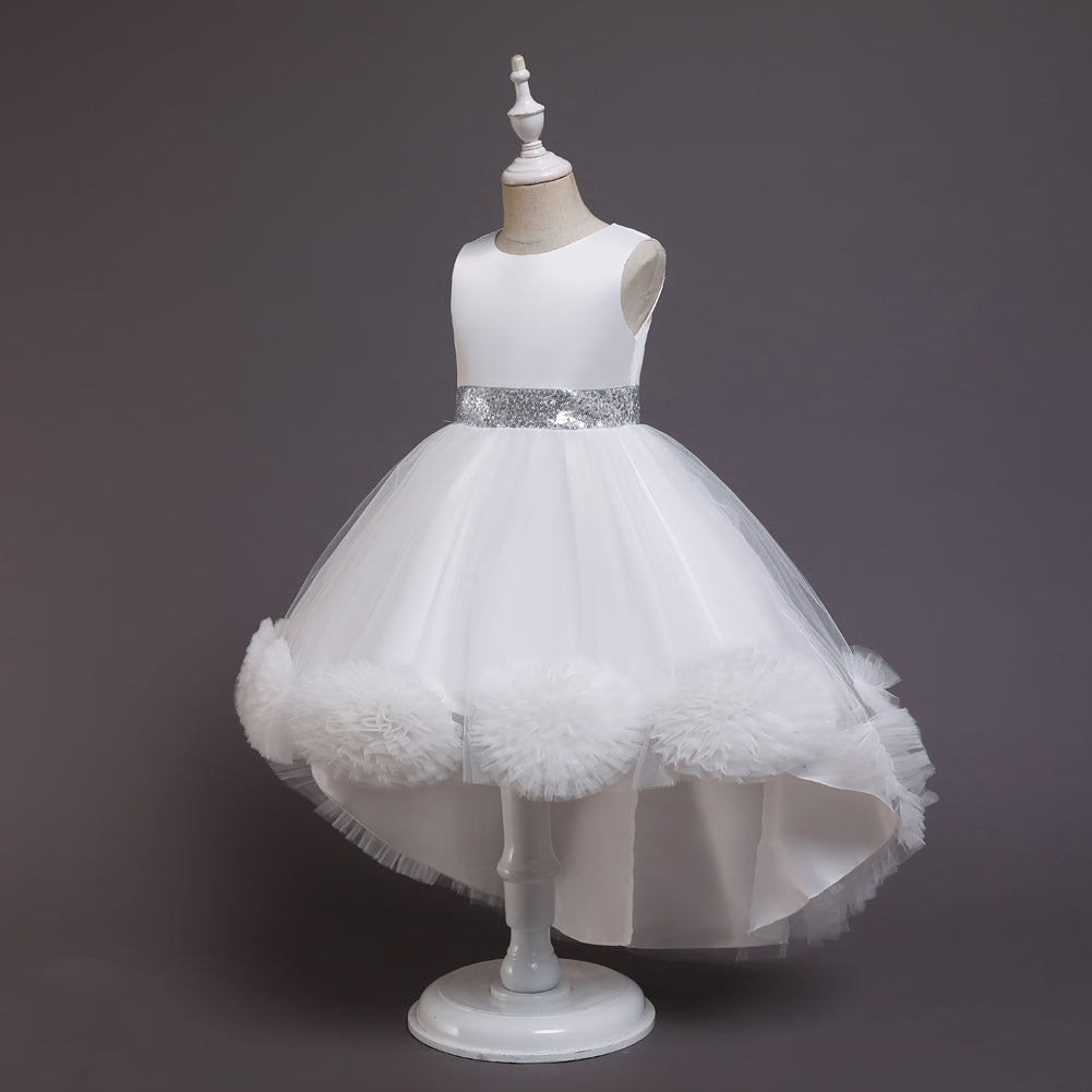 Flower Girl Dress Toddler Kids Princess Wedding Graduation Trailing Formal Special Occasions - Pink 10 Flower Girl Dress Toddler Kids Princess Wedding Graduation Trailing Formal Special Occasions - Pink 10
