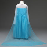 Frozen Elsa Princess Cosplay Girl Costume Dresses with Tailing Cape For Party Holiday Fancy Dress.