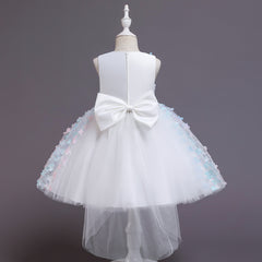 Baby Toddler Butterfly Long Mesh Flower Girl Dresses
