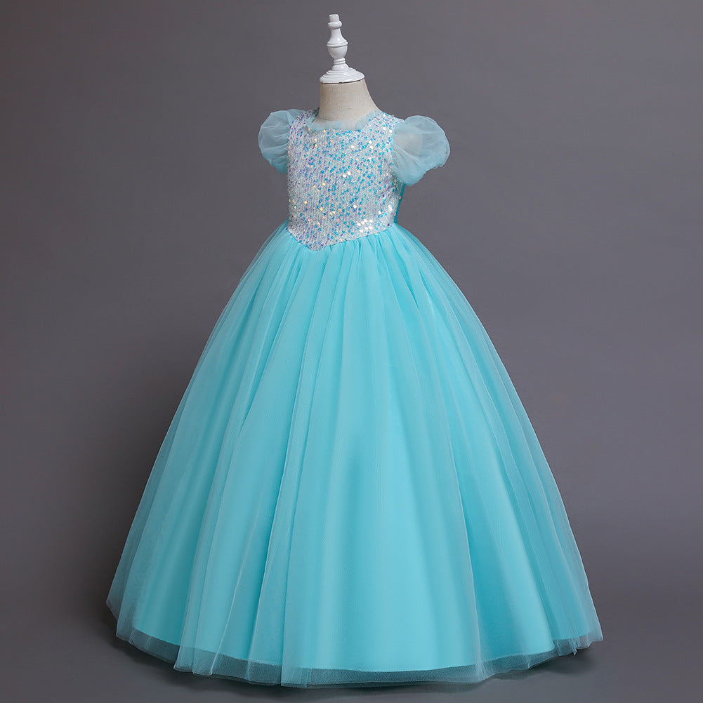 Girl Formal Sequins Wedding Dresses Ball Gown Birthday Holiday Party Bridesmaid - Rainbow 12 Girl Formal Sequins Wedding Dresses Ball Gown Birthday Holiday Party Bridesmaid - Rainbow 12