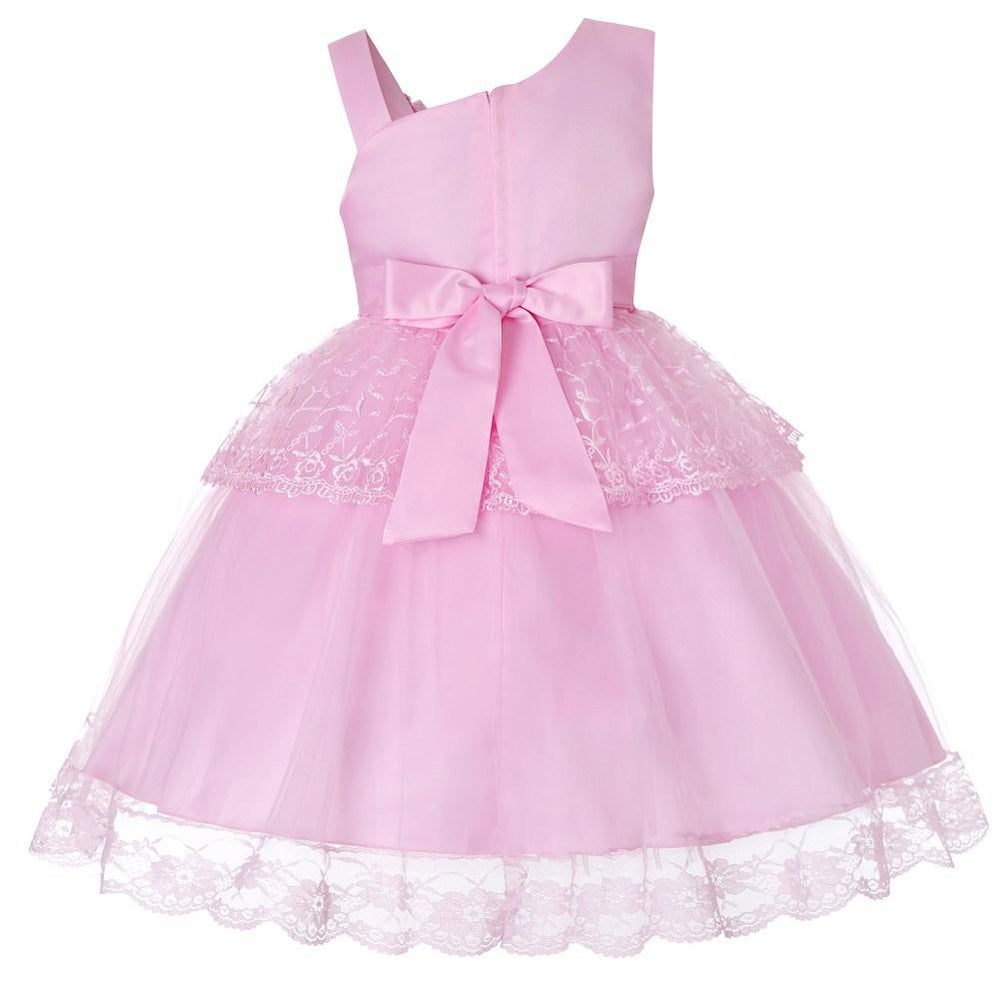 Flower Girl Dresses Lace Cute Princess Kids Formal Wedding Birthday Holiday Party