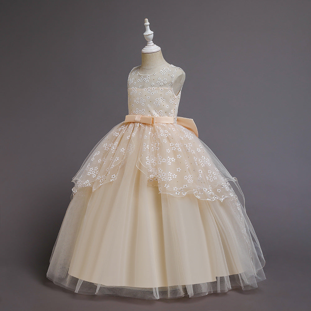 Flower Girl Dresses Wedding Formal Ball Gown For Birthday Holiday Party Bridesmaid