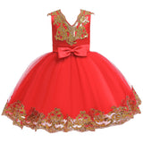 New Baby Little Toldder Kids Sequins Girl Dresses For Wedding Bridesmaid Princess Party Graduation