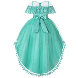Flower Girl Dresses Toddler Kids Princess Wedding Tulle Holiday Party Bridesmaid Trailing Dress
