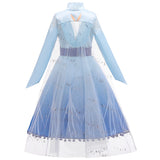 Frozen 2 Kids Girl Elsa Costume Coat Cloak Outfit For Party Holiday