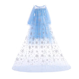 Frozen Princess Elsa Dress Girl Costume Dresses Cape For Cosplay Holiday