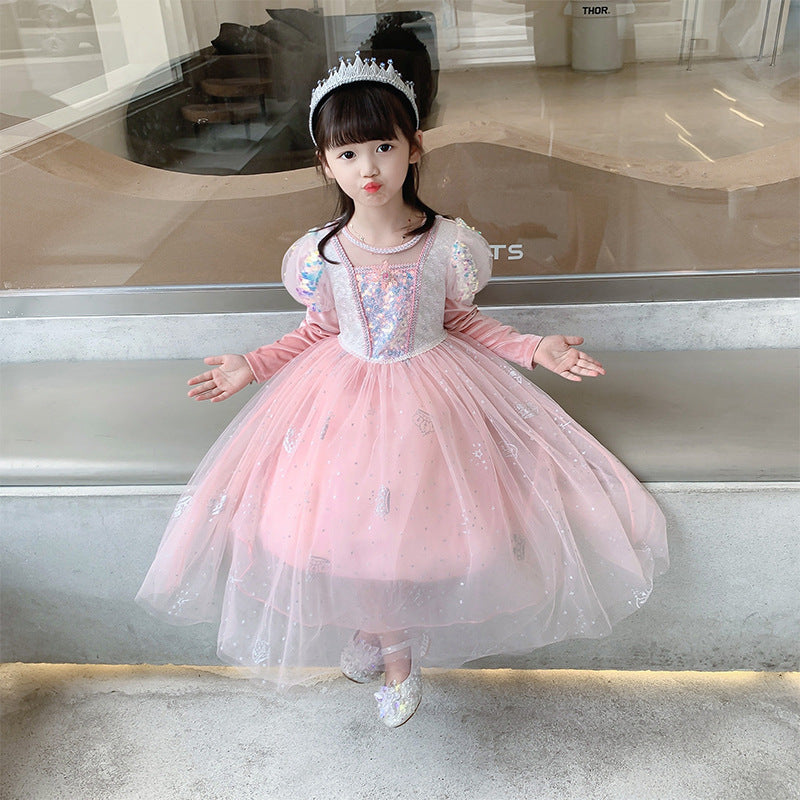 elsa in a pink dress Pink Frozen Dress PINK PRINCESS Elsa/frozen Deluxe Ballgown Tutu Dress With Tiara