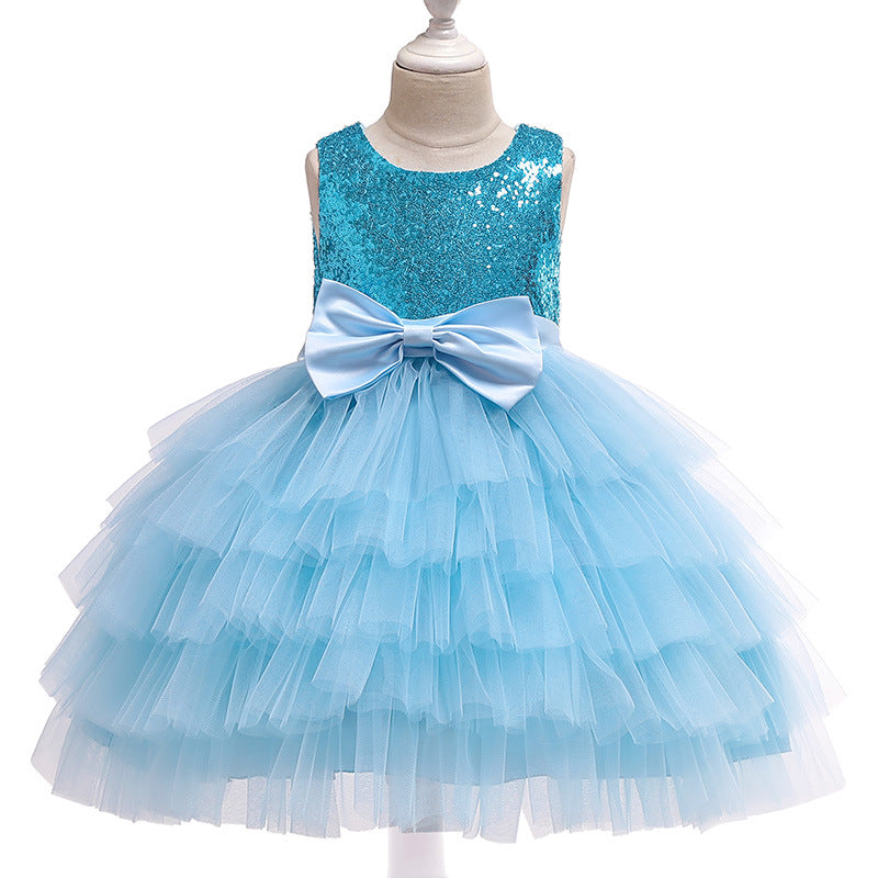 New Girl Party Wedding Dresses Kids Sequins Princess Formal Holiday Birthday