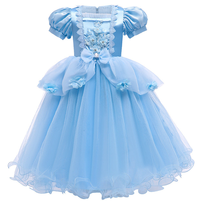 Flower Girl Dresses Kids Cinderella Princess Costume For Wedding Birthday Holiday Party