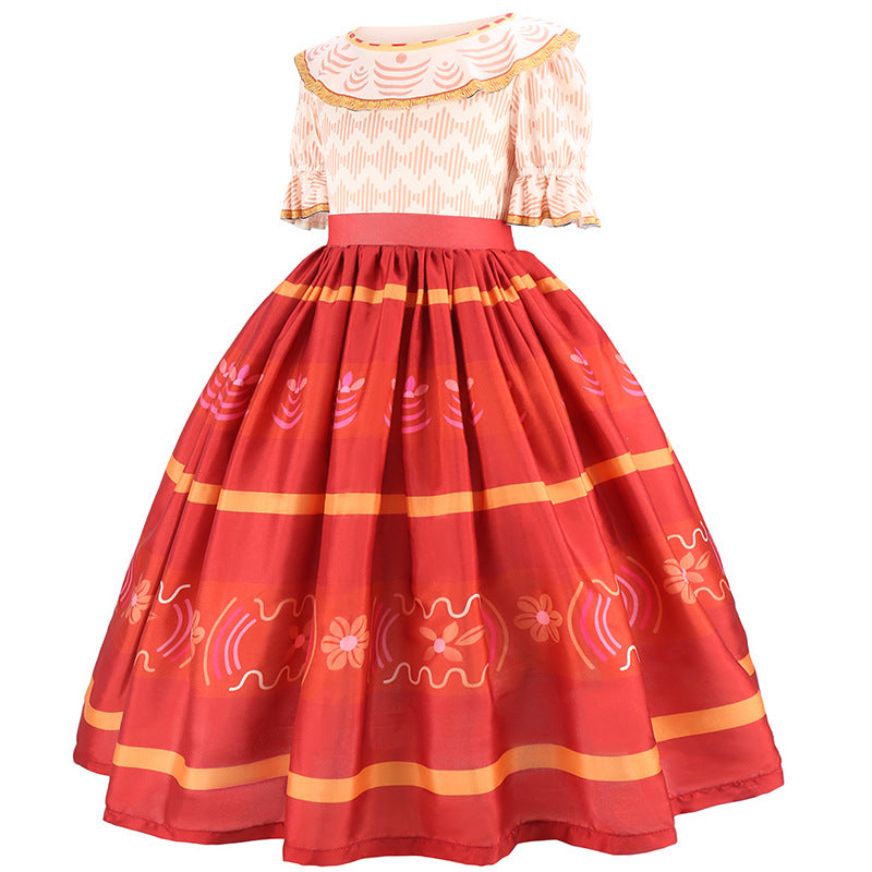 encanto birthday party dress New Girl Costume Dresses Encanto Mirabel Lace Up Princess Cosplay Part ilovethedress