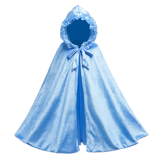 Frozen Fur Princess Wave Cloak Elsa costume Cape for Girl 1500