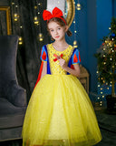 New Girl Costume Dresses Snow White Lace Up Princess Cosplay Party Holiday Birthday Fancy