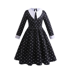Wednesday Addams Kids Girl Cosplay Costume Outfit Dresses
