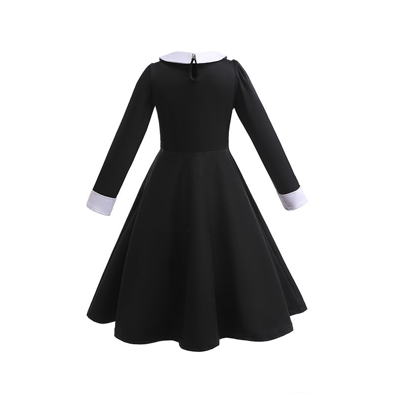 Wednesday Addams Kids Girl Cosplay Costume Outfit Dresses