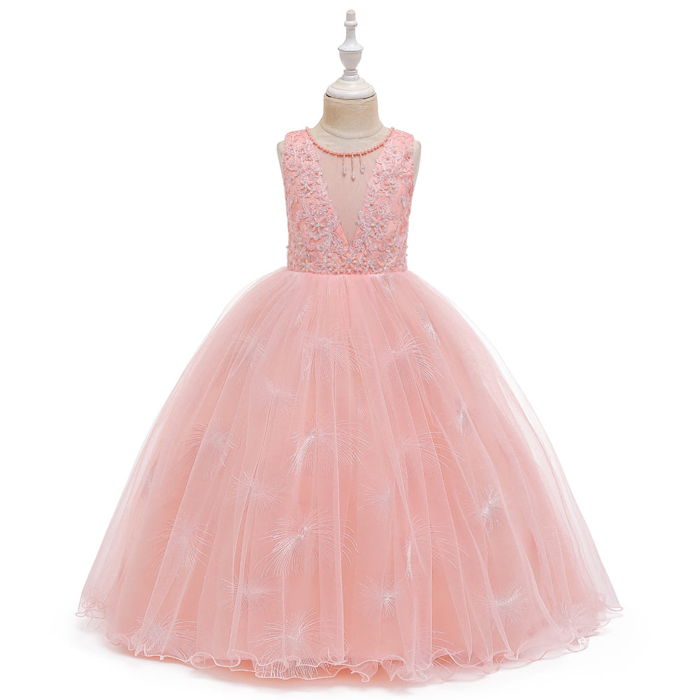 Girl Dresses Wedding Formal Ball Gown Birthday Holiday Party Bridesmaid Prom