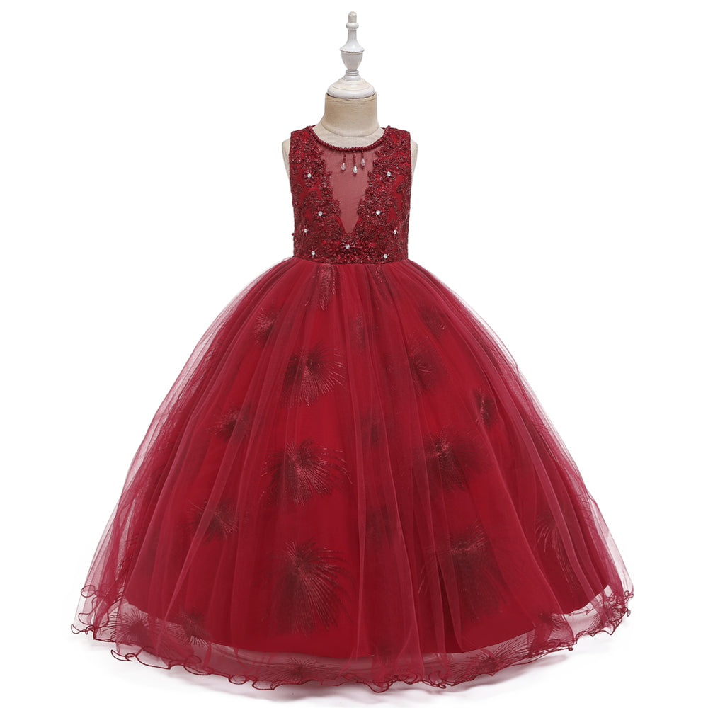 Girl Dresses Wedding Formal Ball Gown Birthday Holiday Party Bridesmaid Prom