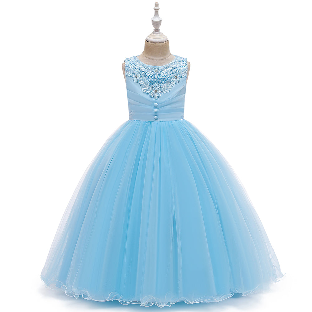 New Girls Full Length Ball Gown Dresses For Wedding Formal Holiday Party Bridesmaid