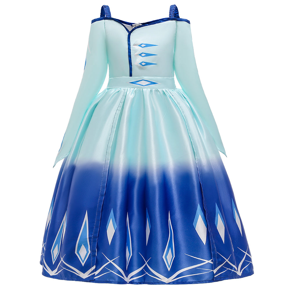 Frozen 2 Girls Elsa Princess Cosplay Costume Dresses For Party Holidays