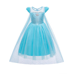 Frozen Princess Elsa Dress Birthday Girl Costume Dresses For Cosplay Party Holiday