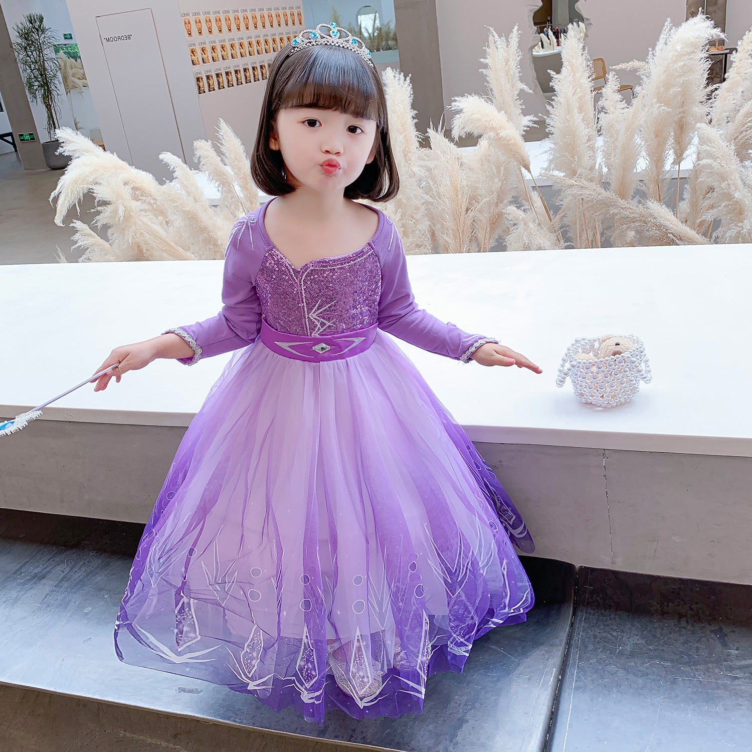 2019 New Release Girls Frozen 2 Elsa Costume Party Birthday Dress size  2-10Yrs