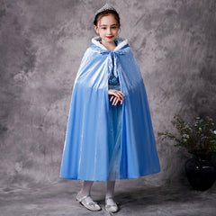 Frozen Princess Cloak Elsa costume Cape for Girl