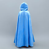 Frozen Fur Princess hooded Cloak Elsa costume Cape for Girl