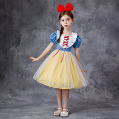 New Girl Costume Dresses Snow White Lace Up Princess Cosplay Party Holiday Birthday Wedding Fancy