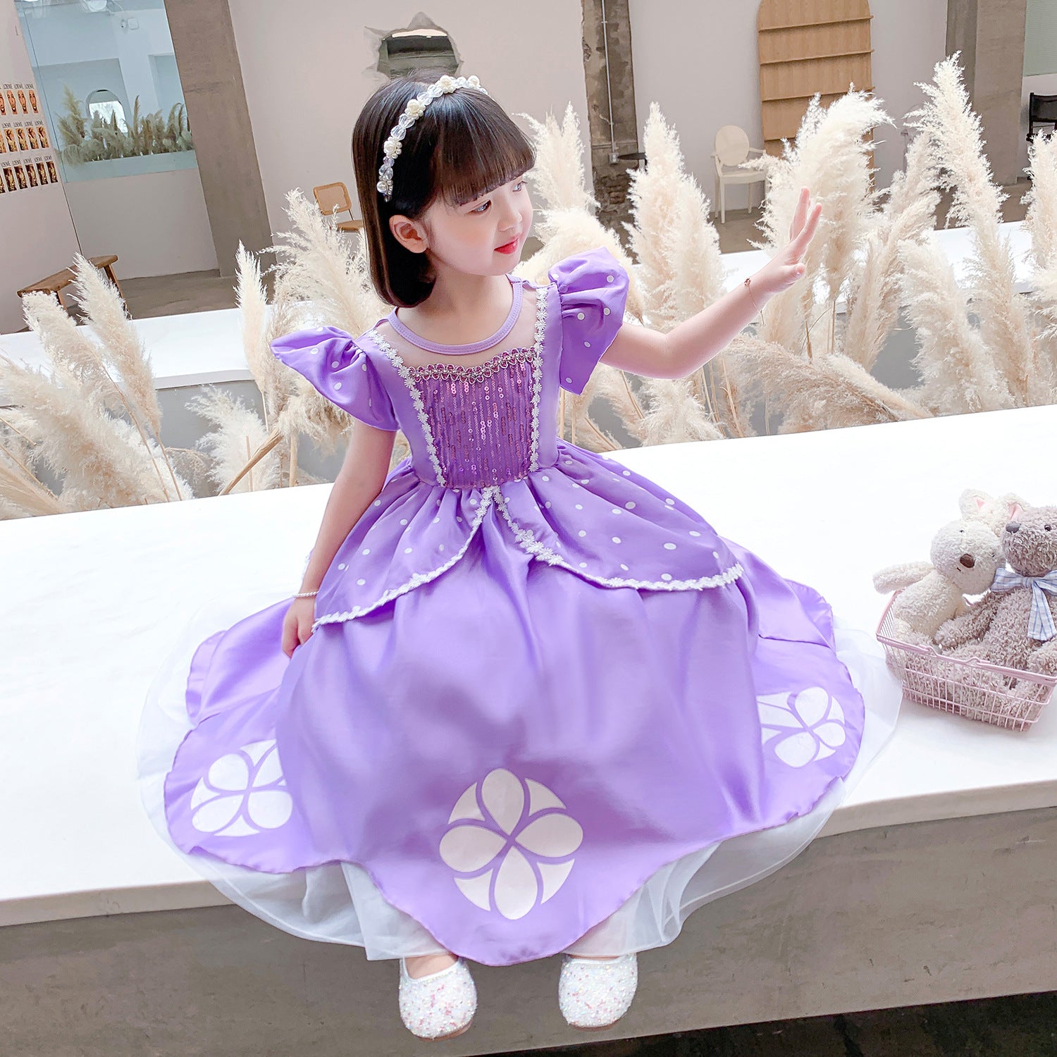 sofia the first pink dress Disney 7" Doll 60 inches (Jersey Fleece Disney Jr Princess Sofia the