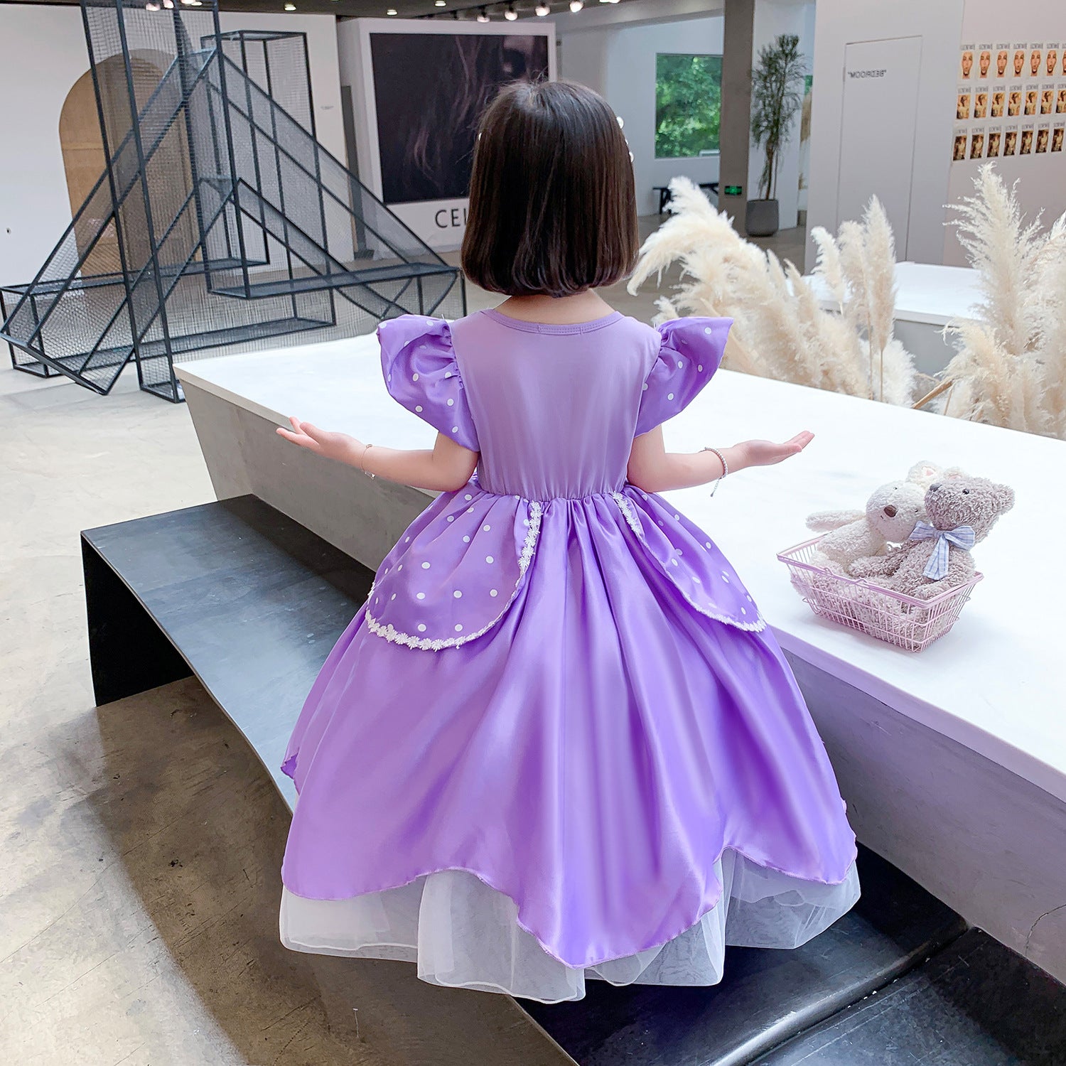 princess sofia fancy dress Girls Rapunzel Princess Sofia Costume Birthday Christmas Halloween Cosplay Carnival Fancy Dress w/Gloves Accessories, Girl's, Size: 3-4 Years, Purple