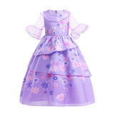 New Girl Costume Dresses Encanto Lace Up Princess Cosplay Party Holiday Birthday Fancy